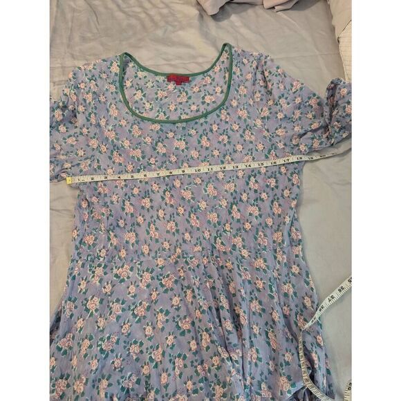 Nila Rubia Women’s XXL Lavender & Pink Cottagecore Peasant Maxi Dress - Picture 6 of 6
